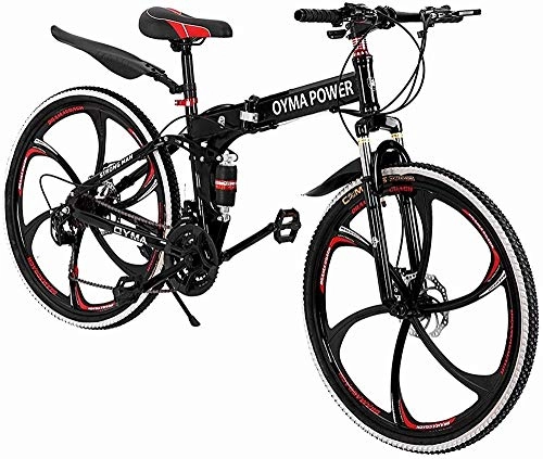 Folding Bike : Outroad Mountain Bike Riding 21 Speed 26 in Folding Bike Double Disc Brake Cruiser Bikes Bicycles