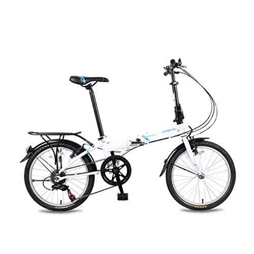 Folding Bike : Ownlife 20inch Bike Folding Bicycle Adult Bike Men's and Women's Adult Speed Bike (Color : B)