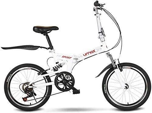 Folding Bike : PARTAS Travel Convenience Commute - Folding Bicycle for Adult Mountain Bike 20 Inch Portable Bicycle Shock-absorbing Male, Suitable for Advanced Riders and Beginners