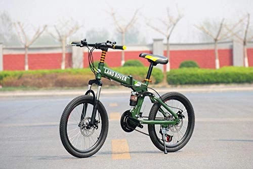 Folding Bike : PengYuCheng Full suspension mountain bike 21 speed bicycle 26 inch men's mountain bike disc brake city bicycle, fully adjustable front and rear suspension, off-road bicycle-q4