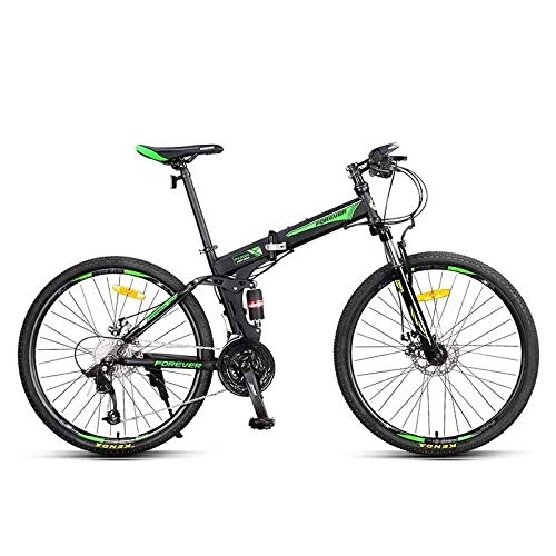 Folding Bike : PengYuCheng Full suspension mountain bike 24 speed bicycle 26 inch men's mountain bike disc brake city bicycle, fully adjustable front and rear suspension, off-road bicycle-q3