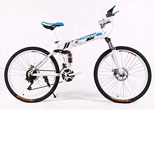 Folding Bike : PengYuCheng Full suspension mountain bike 24 speed bicycle 27.5 inch men's mountain bike disc brake city bicycle, fully adjustable front and rear suspension, off-road bicycle-q5