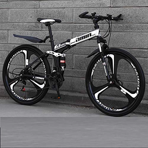 Folding Bike : PengYuCheng Mountain bike, city bike, men and women bicycle, 24 speed steel frame 26 inch multi-spoke wheel, double suspension folding bike q2