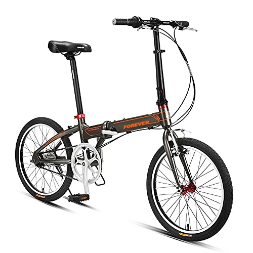 Folding Bike : Portable Bicycles, Folding Bicycles, 20-inch Wheels, Built-in 5-Speed Transmission, Used for Commuting Work, Outings, Suitable for Students, Adults / A / As Shown