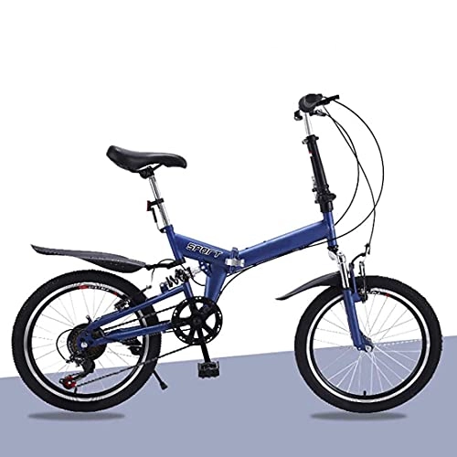 Folding Bike : Professional Racing Bike, Adult Folding Bike, Foldable Bicycle, Folded Within 15 Seconds, Streamline Frame, 20in High Carbon Steel 7 Speed Lightweight Mini Folding Bike (Color : C, Size : 20in)