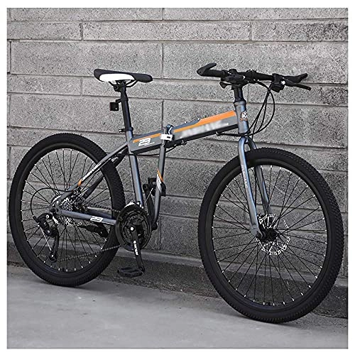 Folding Bike : Professional Racing Bike, Lightweight Foldable Bikes, Folding Outroad Bicycles, Adult MTB Bikes, Foldable Mountain Bicycle, Folding Bike, 21 * 24 * 27Speed Mini Folding Bike 24 * 26Inch