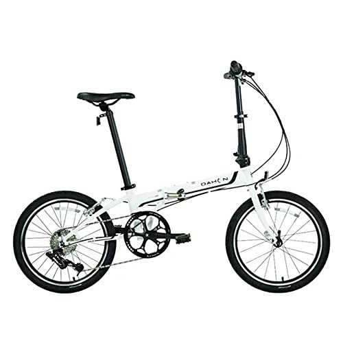 Folding Bike : QEEN Folding Bicycle Chrome Molybdenum Steel Frame Easy Carry city Commuting Outdoor Sport (Color : White)
