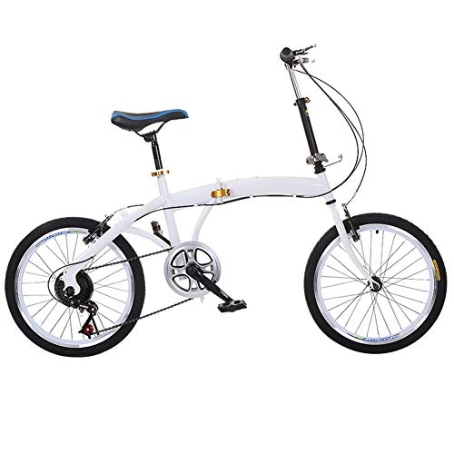 Folding Bike : QETU Folding Bikes, Variable Speed Folding Bike Commuters, 20-inch Wheels, It Applies To Adult Men and Women Students Bicycle