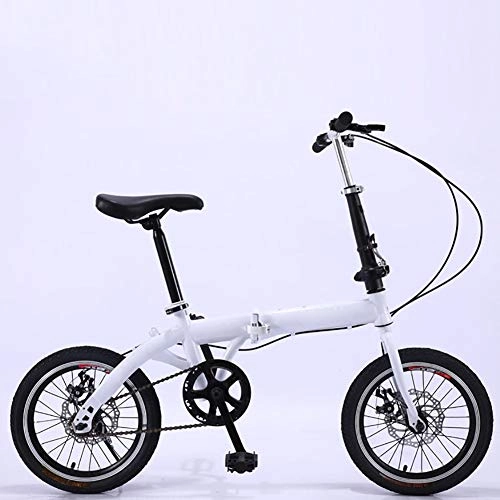Folding Bike : QinnLiuu Folding Bicycle, Front And Rear Disc Brakes, Men's And Women's Bicycles, Shock-absorbing Ultra-light Students, Adult Bicycles, 2