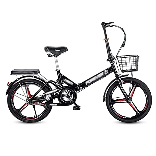 Folding Bike : QUNINE 20In Folding Bicycle 7 Speed City Compact Bike Carbon Steel Frame Mini Mountain Bike for Adult Men And Women Teens (White)