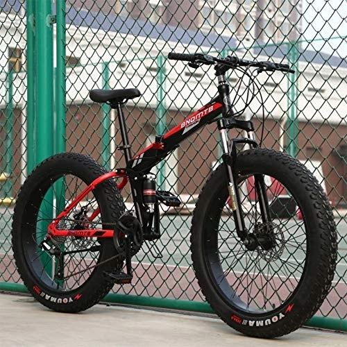 Folding Bike : RNNTK Men Folding Bike Ultra-light Fat Bike, Comfortable Outdoor Cycling Folded Dual Suspension Mountain Bike, City Outroad Racing Cycling A Variety Of Colors D -27 Speed -24 Inches