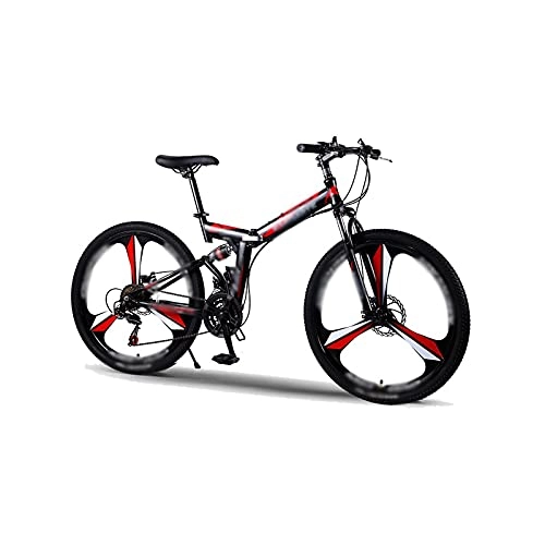 Folding Bike : Road Bike Road Bikes Racing Bicycle Foldable Bicycle Mountain Bike 26 / 24 Inch Steel 21 / 24 / 27 Speed Bicycles Dual Disc Brakes (Number of speeds : 26Inches 21Speed) (24 Inches 24Speed)