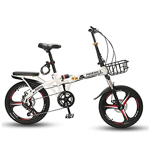 Folding Bike : ROYWY Folding Bike for Adults, 16" Mountain Bikes, Adult Fat Tire Mountain Trail Bike, Bicycle, High-carbon Steel Frame Dual Full Suspension Dual Disc Brake / A / 16inch