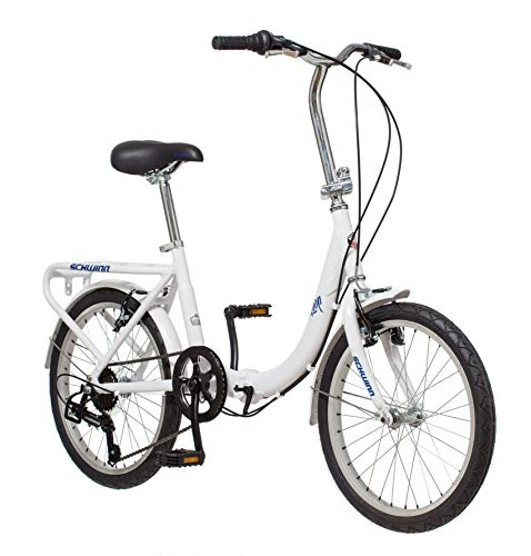 Folding Bike : Schwinn Unisex's Loop Adult Folding Bike, White, 20-Inch