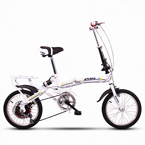 Folding Bike : SDZXC Children's Foldable Bikes, Student Folding Bicycles Lightweight Mini Small Portable Shock-absorbing Variable 6 Speed Male And Female Foldable Bikes