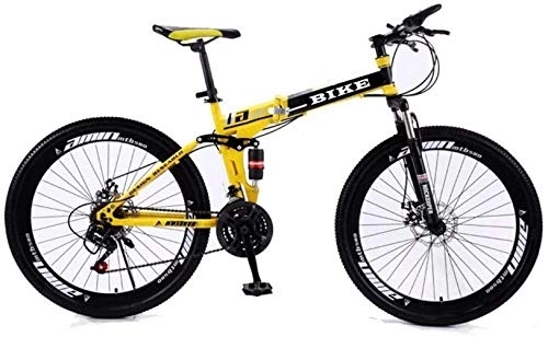 Folding Bike : SEESEE.U Foldable MountainBike 24 / 26 Inches, Foldable Mountain Bikes MTB Bicycle Mountain Bicycle with Spoke Wheel for Women Men Girls Boys, 27-stage shift, 26inches