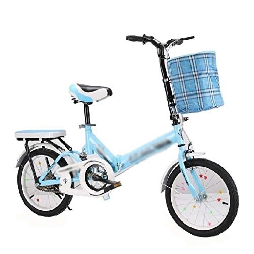 Folding Bike : SHENRQIA Folding Bicycle, Unisex, Small And Convenient, Suitable For Students And Office Workers, A Variety Of Colors
