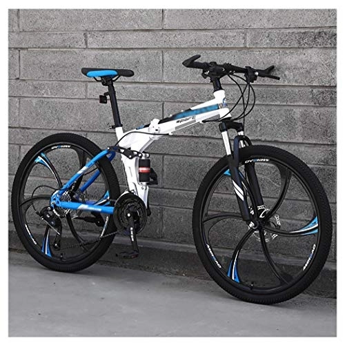 Folding Bike : STRTG 21 * 24 * 27Speed Folding Bike Adult MTB Bikes, Folding Outroad Bicycles, Foldable Mountain Bicycle, 24 * 26Inch Lightweight Foldable Bikes, Mini Folding Bike