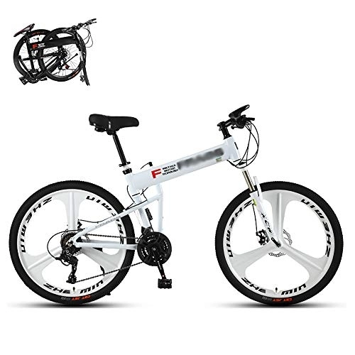 Folding Bike : STRTG Foldable Mountain Bicycle, Folding Bike, Adult MTB Bikes, Folding Outroad Bicycles, 24 * 27 * 30Speed Lightweight Mini Folding Bike 24 * 26Inch