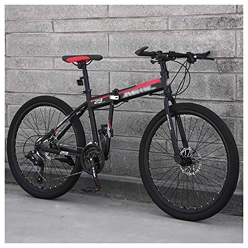 Folding Bike : STRTG Lightweight Foldable Bikes, Folding Outroad Bicycles, Adult MTB Bikes, Foldable Mountain Bicycle, Folding Bike, 21 * 24 * 27Speed Mini Folding Bike 24 * 26Inch