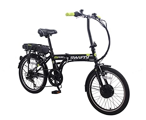 Folding Bike : Swifty Unisex's AZF20S 20inch Folding e Bike, Black, One Size