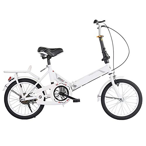 Folding Bike : SYCHONG Folding Bicycle 16 Inch Male And Female for Adults Ultralight Children Portable Small Road Bike, C