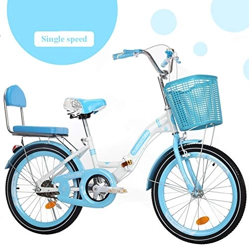 Folding Bike : SYCHONG Single Speed Folding Bicycle, 22'' / 24'', Rear Carry Rack, with Adjustable Seat And Handlebar, Student Bicycle, A1, 24inches