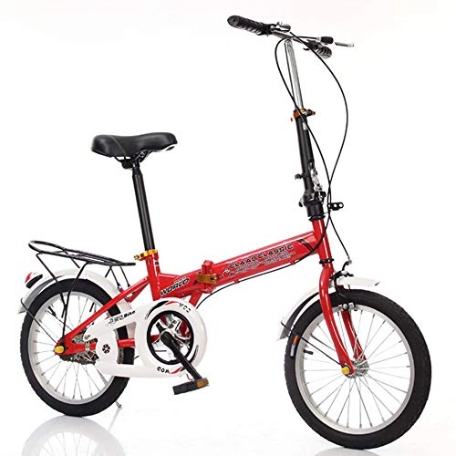 Folding Bike : TATANE 20-Inch Folding Variable Speed Bicycle, Adult Male And Female Student Bicycle, Ultra Light Portable Folding Leisure Bikes, Red, 20inch