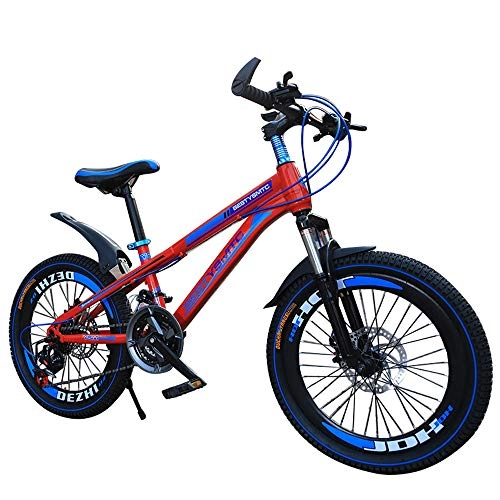 Folding Bike : TATANE High Carbon Steel Mountain Bike, Male And Female Students' Bicycles, 20 / 22 / 24 Double Disc Brakes, 21 Speed Variable Speed Bicycles, 22inch