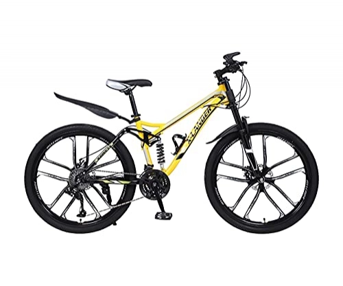 Folding Bike : Tbagem-Yjr 21 / 24 / 27 / 30 Variable Speed Bicycle 24 Inches 10 Knife Wheel Ultimate Edition Dual Suspension Folding Bike Mountain Bike For Adults (Color : A, Size : 24speed)