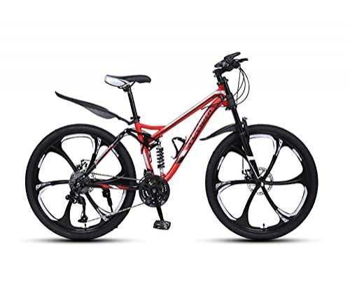 Folding Bike : Tbagem-Yjr 24-Inch Mountain Bike Bicycle Folding Bike Variable Speed 21 / 24 / 27 / 30 Speed 6-spoke Shock-Absorbing Cross-Country Bike For Adult (Color : A, Size : 27speed)