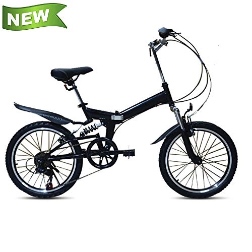Folding Bike : TBAN 20 Inch, Folding Bike, Mountain Speed Bicycle, Adult Bicycle, City Commuter, 6-Speed, Student Bicycle, A