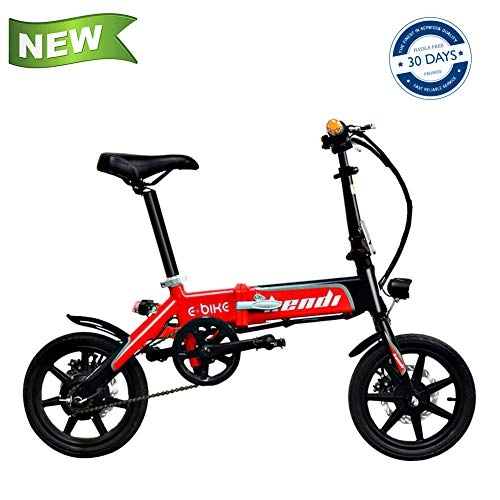 Folding Bike : TBAN Electric Bicycle, Folding Portable Bicycle, Lithium Battery Household, Mini 14 Inch, Adult Small Electric Car