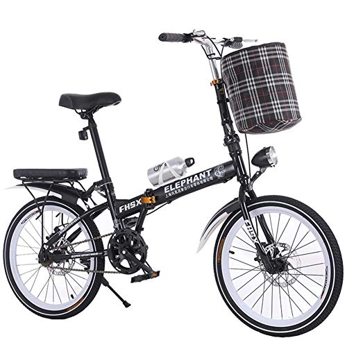 Folding Bike : TBAN Folding Bicycle, 20 Inch, Male And Female Shock Absorber Adult Bicycle, Ultra Light Folding, Urban Commuter Bicycle, A