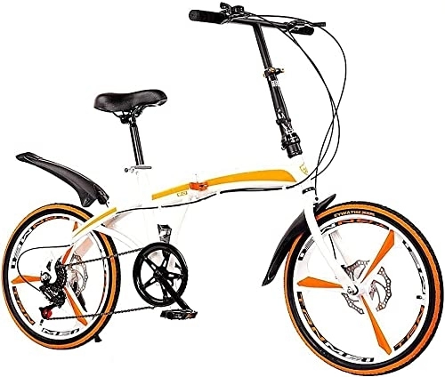 Folding Bike : TONATO Folding City Bike 20 Inch Bicycle 7 Speed Gears, Foldable Bicycle 7-Speed Variable Speed, Adult Portable City Bicycle, B, 20inch