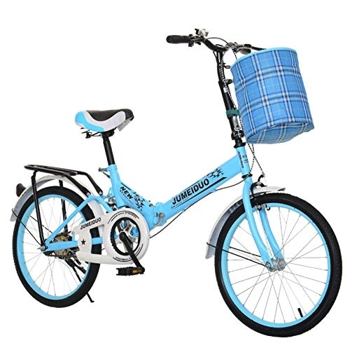 Folding Bike : TRGCJGH Bicycle Installation-free Folding Bicycle Adult 20-inch Ultra-light Portable Lady-style Small Bicycle Boy And Girl Student Car, C-20inches