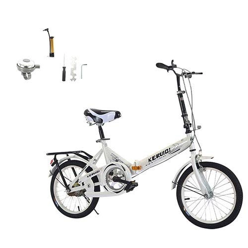 Folding Bike : TWTW Folding Bike for Adult Student, Mini Compact Bike20 Inch Lightweight Small Portable Bicycle, High tensile Strength Steel Urban Track Bike