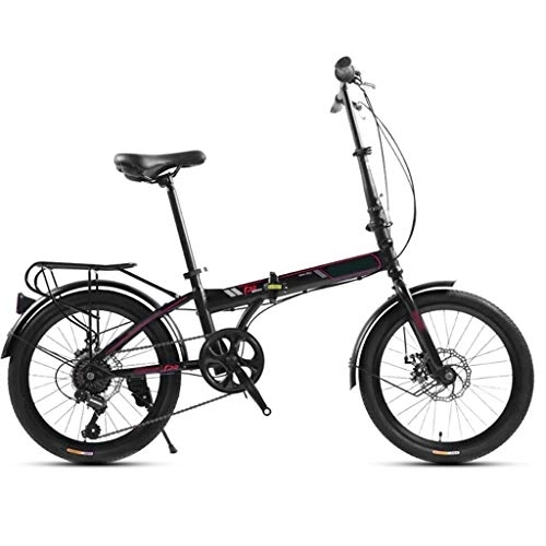 Folding Bike : TYXTYX 20" High Tensile Steel Folding Bike Mini 7 Speed Bicycle Compact Bikes for Students, Office Workers, Urban Environment and Commuting to Work