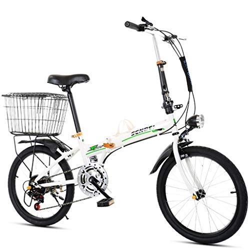 Folding Bike : TYXTYX 20in Folding Bikes for Adult Lightweight High-carbon steel Frame 6-Speed Folding Bike City Mini Compact Bike Bicycle Urban Commuters