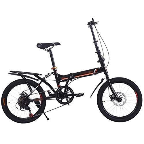 Folding Bike : TYXTYX 20in Folding Bikes for Adult Lightweight high carbon steel Frame 7-Speed Folding Bike City Mini Compact Bike Bicycle Urban Commuters