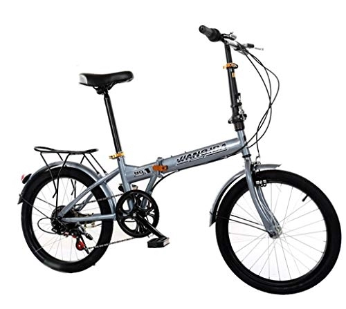 Folding Bike : TYXTYX Folding Bike for Adults Men and Women 5 Speed Lightweight Mini Folding Bike, aluminum alloy Full Suspension Frame Bicycles with Disc Brakes, 2020 New Road Bikes for Adult
