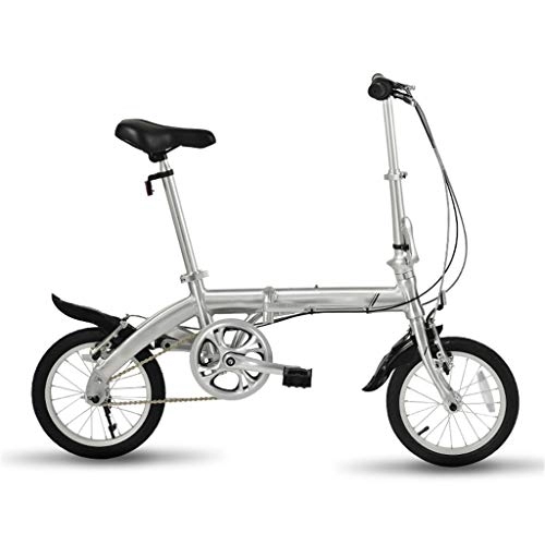 Folding Bike : TYXTYX Folding Bike Lightweight Aluminum Frame, 14-inch Wheels Outdoor Bicycle, Mini Bicycle Compact Bikes Adults Men, Women Students, Office Workers