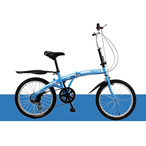 Folding Bike : TZYY 20in Adjustable Adult Folding Bicycle Urban Commuter, 7 Speed City Riding Foldable Bike, Ultra-light Portable Folding Bike G 20in