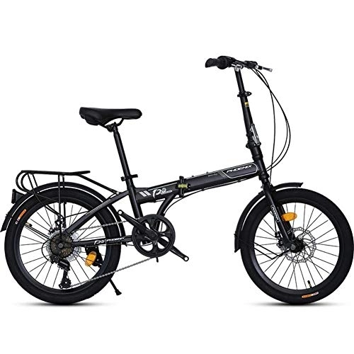 Folding Bike : TZYY For Students Office Workers, Lightweight Compact Foldable Bike, -Speed Adjustable Bicycle, Adult Folding City Bicycle 20in A 20in
