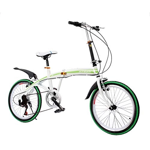 Folding Bike : TZYY Mini Compact City Bicycle For Men Women, Folding Bike For Urban Riding Commuting, 20" Folding Bicycle 7 Speed C 20in