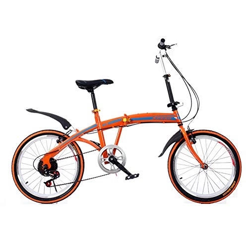 Folding Bike : TZYY Mini Compact City Bicycle For Men Women, Folding Bike For Urban Riding Commuting, 20" Folding Bicycle 7 Speed D 20in