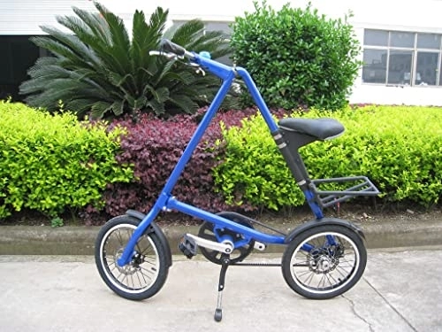 Folding Bike : Ultra Light 16" Bicycle Mini Folding Bike, Portable Outdoor Subway Transit Vehicles Foldable Bicycle Blue, 16inch