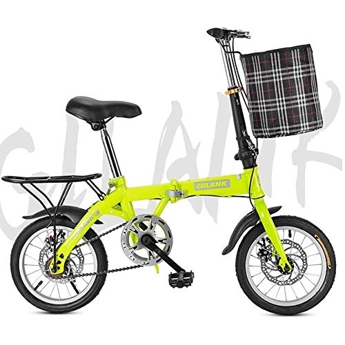Folding Bike : unknow YYHEN Folding Bicycle Student Bicycle Single Speed Disc Brake Adult Compact Foldable Bike Gears Folding System Traffic Light fully assembled