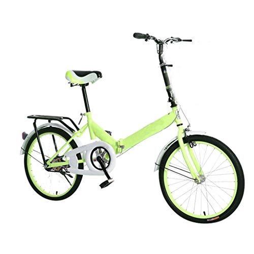Folding Bike : URSING 20 Inch Folding Bikes, Lightweight Mini Folding Bike Portable Lightweight Mountain Bike High Tensile Strength Steel Folding Frame Adult Female Bicycle Student Bicycle For Adults Men And Women
