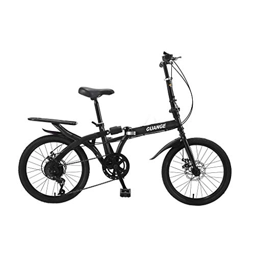 Folding Bike : URSING Folding Bikes 16 Inch Variable Speed Folding Bicycle Adult Travel Free Installation suitable for the Outdoor Cycle Adult MTB for Men and Women Casual Lightweight Shockabsorption